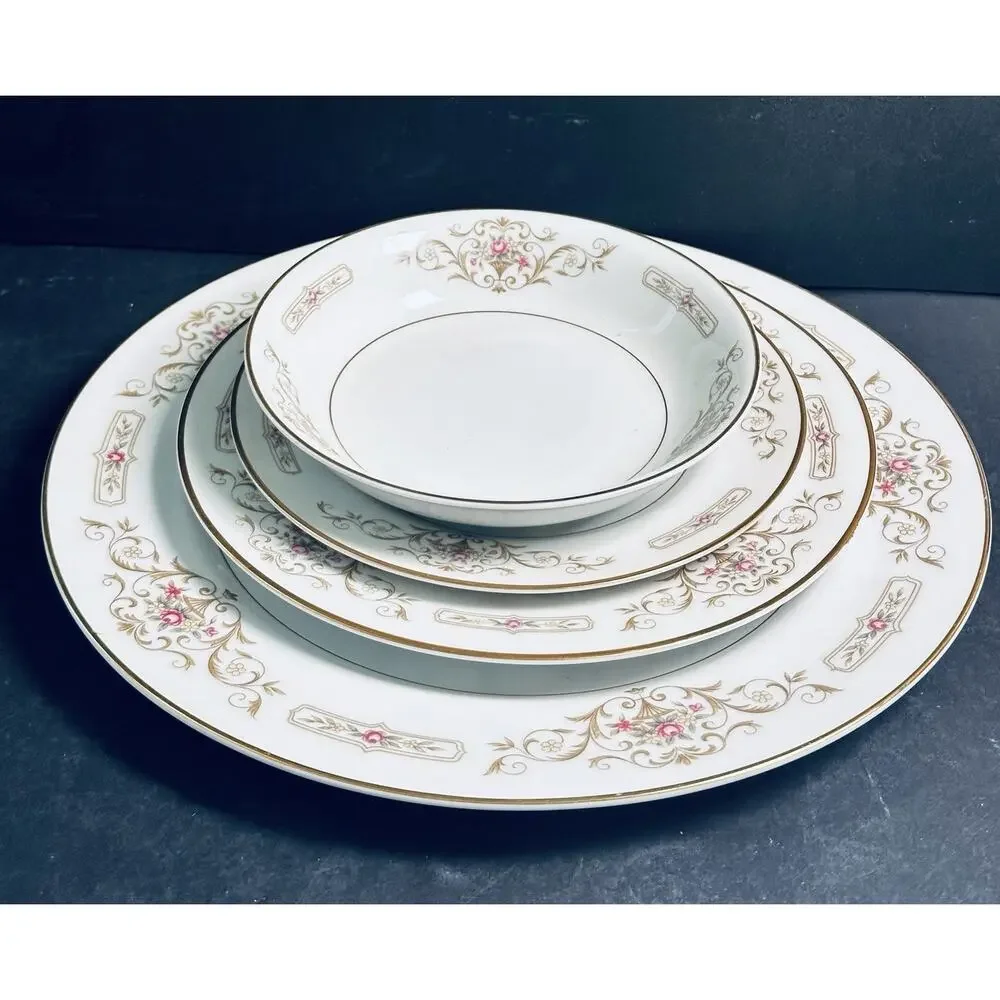 Rose China Kathy #3802 Japan_ Complete set of 6 _ No cups, no saucers.